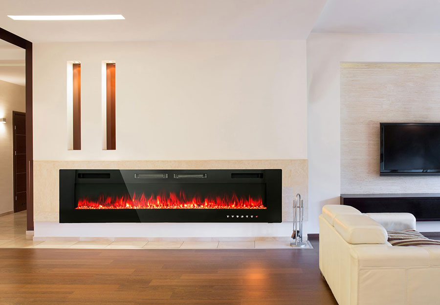 Wall-mounted-Electric-Fireplace-Installation